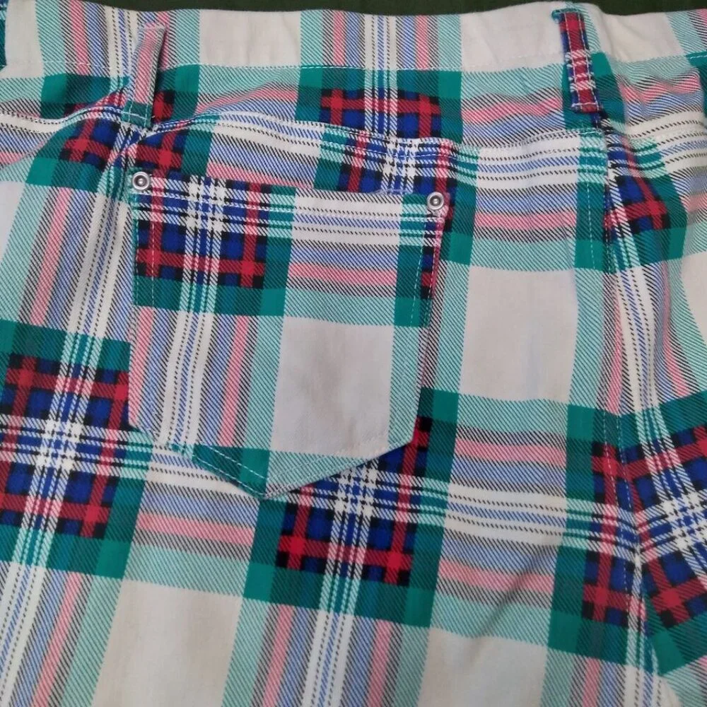 Terra & Sky white plaid jeggings size 3X (24W-26W) - Picture 6 of 12